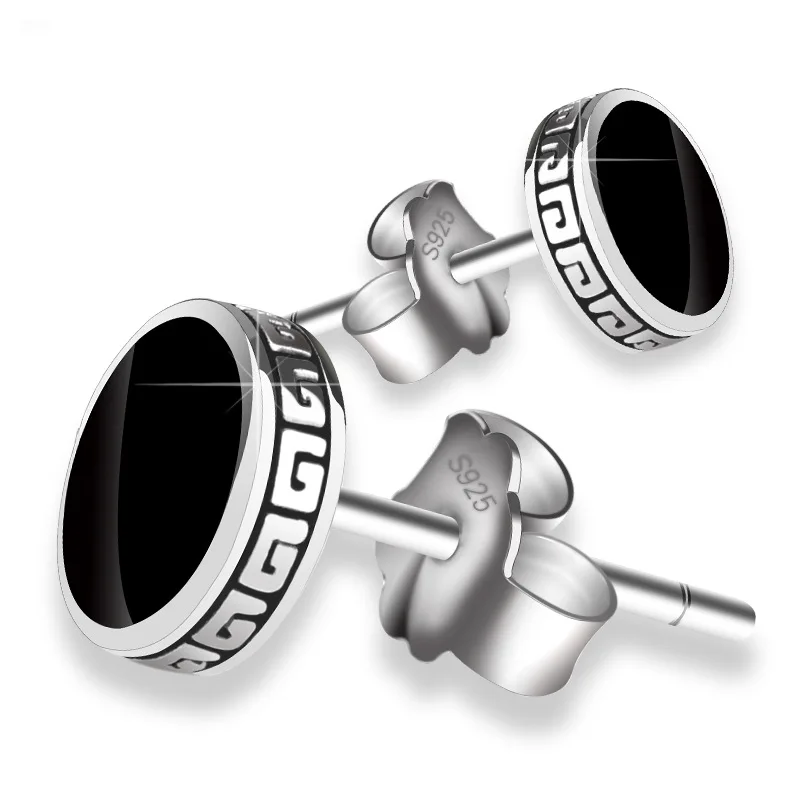 Personalized 925 Silver Earrings Men'S Single Earrings Street Punk Hip-Hop Jewelry - Image 6