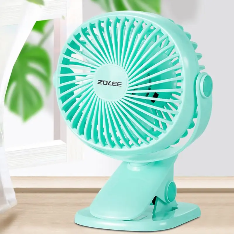 

Universal 360° Rotate USB Desk Fan Air Cooling Clip on Fan with 2 Speed for Home Office Outdoor Camping Car Seat Personal Fan