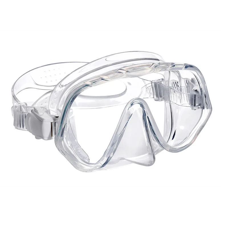 Speedfish маска для подводного плавания Сноркелинг цельные линзы Силиконовые противотуманные подводные очки для дайвинга оборудование для дайвинга плавательные очки - Цвет: Прозрачный