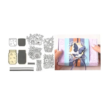 

New 2020 3D Metal Cutting Dies and Scrapbooking For Paper Making Flowers Vases Embossing Card With Clear Stamps Stampin Up Set