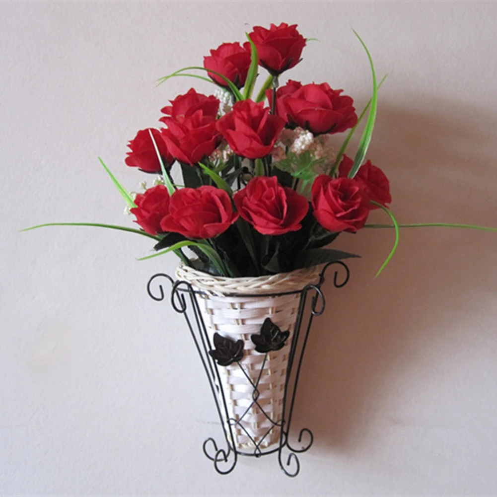 Vintage Weave Vine Wall Hanging Flower Basket Flower Arrangment Home Decor New