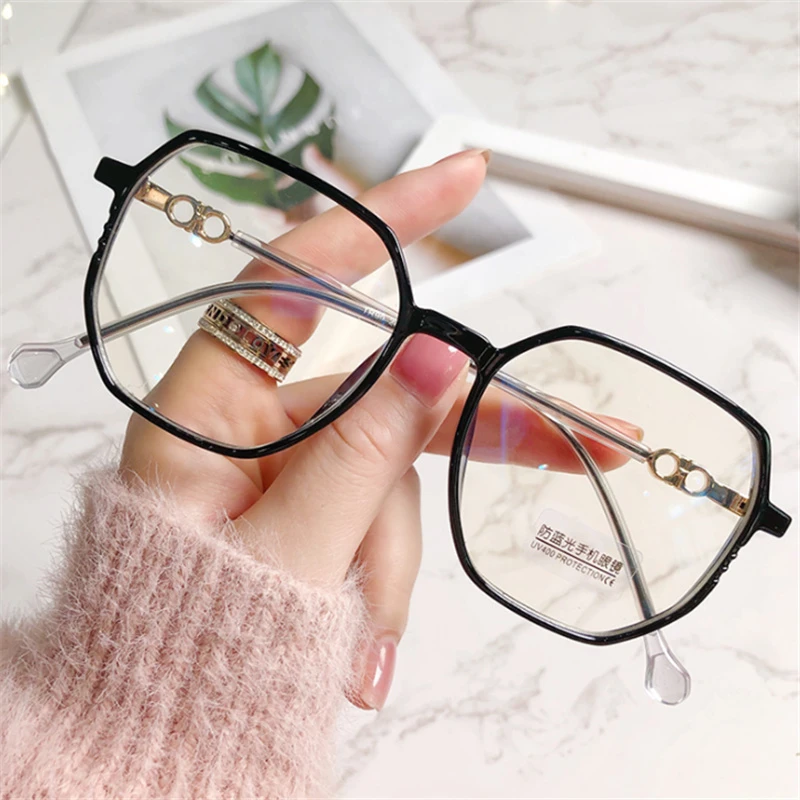 Gafas de gran tamaño para hombre y mujer, montura de gafas para miopía, lentes con acabado, 1,0, 1,5, 2,0, 2,5, 3,0, 3,5, 4,0|Gafas de lectura hombres| - AliExpress