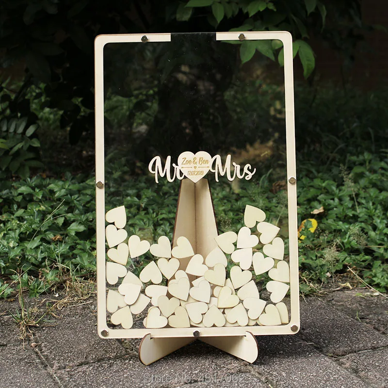 Персонализированная деревенская Свадебная книга для гостей Альтернативная упаковочная коробка на заказ деревянные Свадебные гостевые книги свадебное оформление теневая коробка