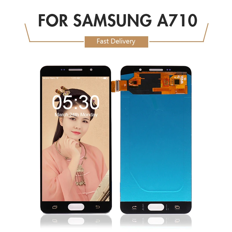 10 шт./лот сенсор Замена ЖК-дисплей s для samsung Galaxy A7 A710 A710F OLED ЖК-дисплей сенсорный экран дигитайзер сборка DHL