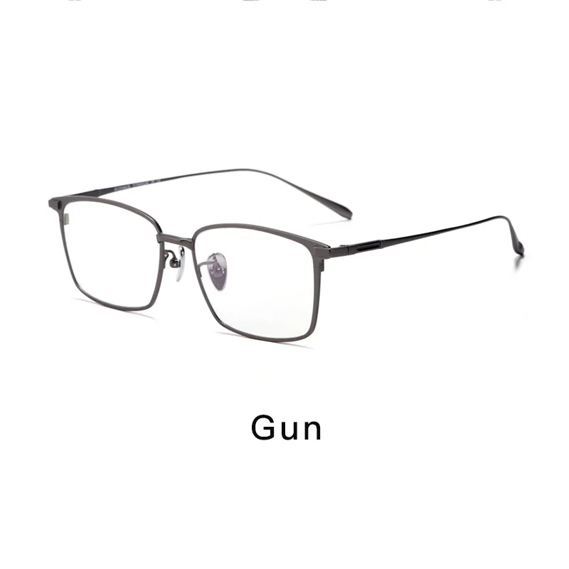 MAITENAZ чистый титан прогрессивный мульти фокус очки для чтения полная оправа очки мужские удобные очки L1831 - Цвет оправы: Gun