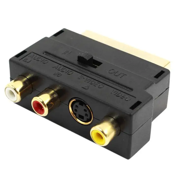 Адаптер LBSC RGB SCART штырь гнездо 3 RCA|Коннекторы и разъёмы| |