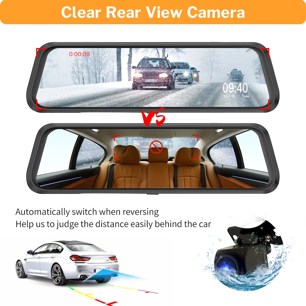 Retroviseur Scooter Retroviseur Voiture Bebe Miroir Miroir Dash Cames Miroir Dash Cam Avant Et Arriere Siege De Voiture Miroir Pieces Detachees Auto Miroir D Angle Mort