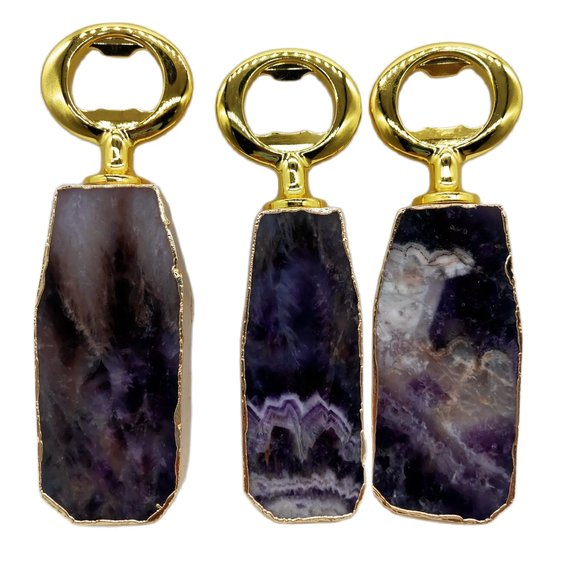 

Natural Dream amethyst Crystal Bottle Opener Modern Home Hotel Zinc Alloy Beer Bottle Opener Portable Family Party