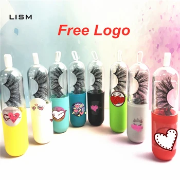 

wholesales Mink Lash Box Lashes Tray Insert Eyelash transparent Packaging free logo sticker make up