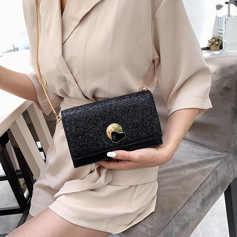 

2020 New Style Korean-style Chain Crossbody Bag Versitile Fashion Lock Square Sling Bag Bag Women's
