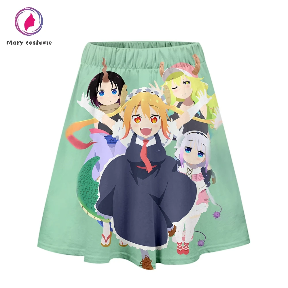 Miss Kobayashi's Dragon Maid юбка для девочек, полиэстер, Повседневная модная женская юбка, классная летняя Высокая модная юбка