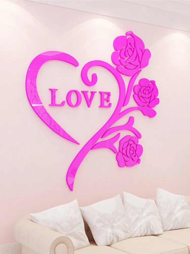 Love Rose новое специальное предложение 3d зеркальные наклейки Crystal акриловое