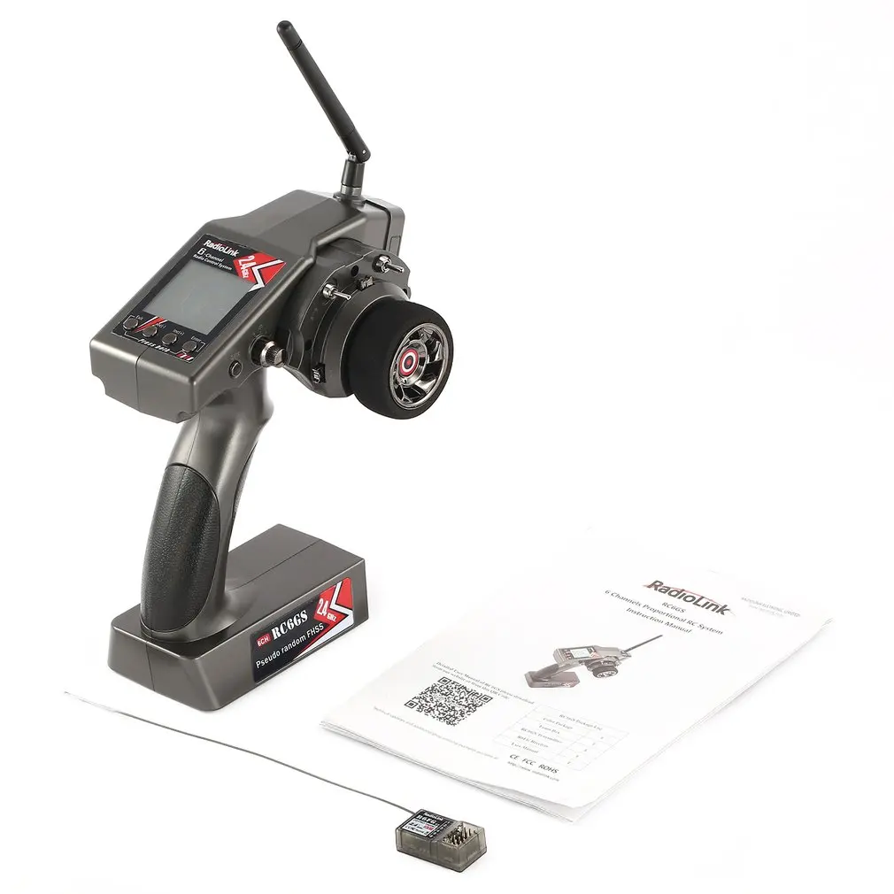 

RadioLink RC6GS 2.4GHz 6CH 400M Remote Controller Transmitter + R6FG Gyro Inside Receiver for RC Car Boat