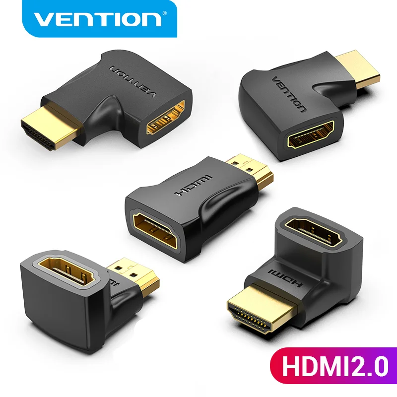 HD Converter Tv-Box Hdmi-Adapter HDTV Right-Angle Desktop Vention Male-To-Female 270-Degree