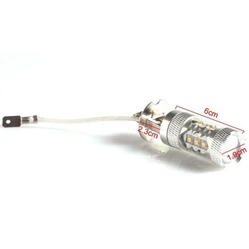 

H3 Car Fog Light Tail Signal Turn Brake 12V/24V 80W 6500K 1600-2000LM HID Replacement Pure white DRL