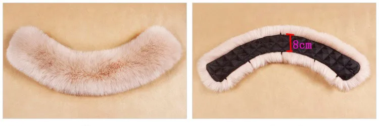 Qearlstar Women Scarf New Faux Fur Collar 55cm Women Children Jackets Coat Hood Fur Decor Shawl Soft Warm Luxury Scarves ZKG15
