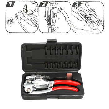 

16pcs 7sizes Metal Home With Box Leather Hole Punch Kit Stainless Steel Punching Pliers Handheld DIY Manual Tools Portable