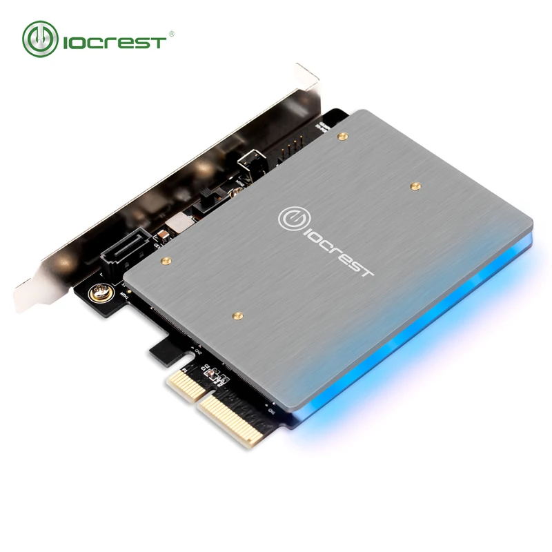 MKEY карта PCIE к NVME с 5 в 12 В RGB светодиодный M2 SSD адаптер PCI Express x4 B Key и M Port | Компьютеры