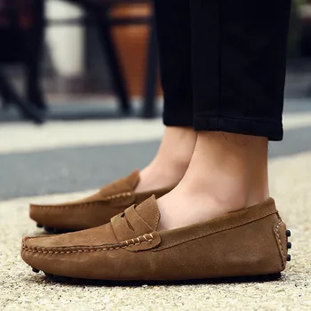 

2020 Summer Men Shoes Fashion Slip-On Loafer Flats Shoe Comfortable Soft Flock Casual Shoes Tenis Hombre Male Breathable Loafers