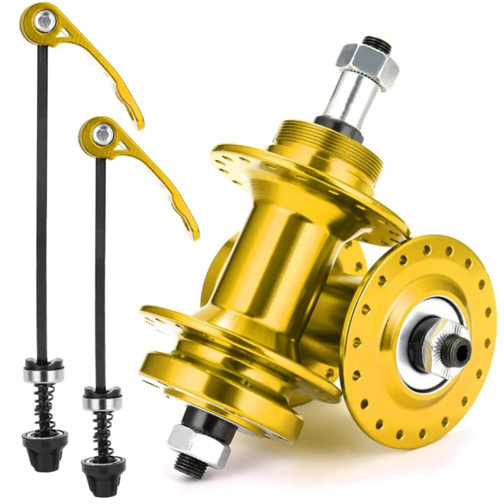 Gold Fat Mountain Bicycle Disc Brake Hubs 36 Holes Quick Release Mtb