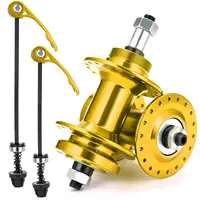 Gold Fat Mountain Bicycle Disc Brake Hubs 36 Holes Quick Release Mtb Bike Front Rear Hub Aluminium Alloy Freehub Cycling Parts