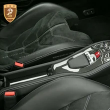 Car Armrest Storage Box Central Console Glove Tray Fit for Ferrari 458 11-14 Carbon Fiber Replacement Style Accessories
