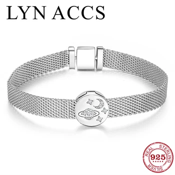 

Happy Planet 925 Sterling Silver Star Moon Clip Charm Bracelets Women fit Original Reflection Bracelets Clip Bead Jewelry Making