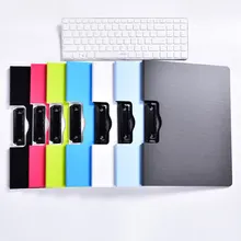 Цветная Пластиковая Папка с зажимом для файлов, А4, органайзер для офисных файлов, школьная бумажная папка для документов