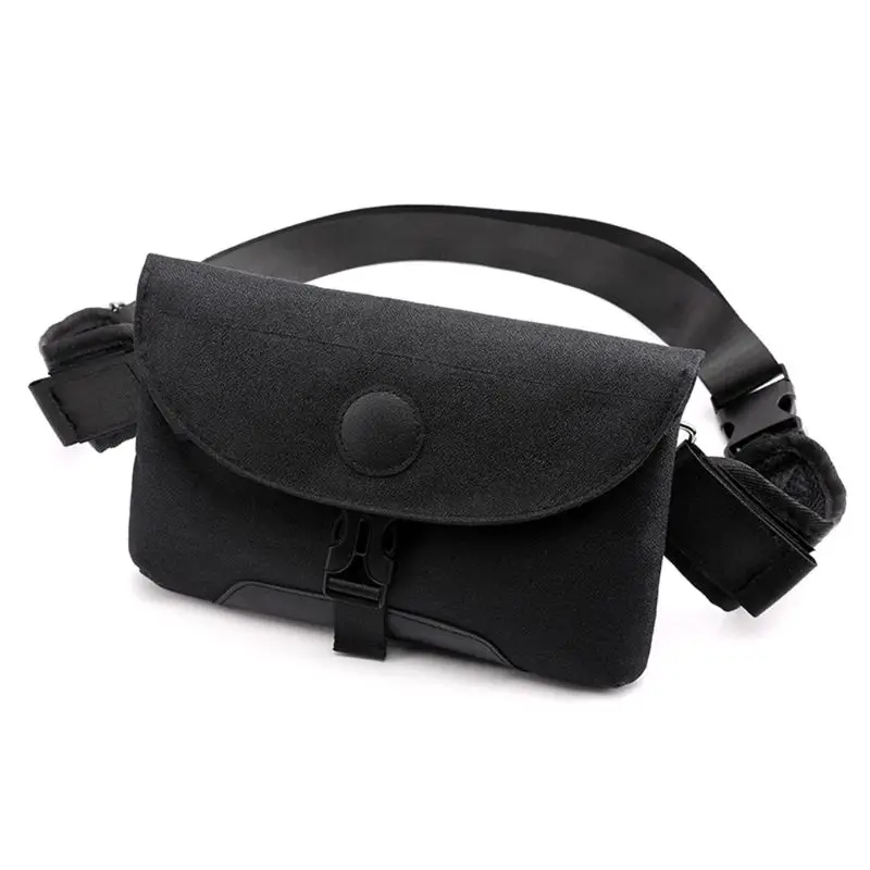 Fashion Men Waist Fanny Pack USB Charging Port Belt Nylon Phone Pouch Male Casual Travel Shoulder Chest Bag Outdoor Bum Bag