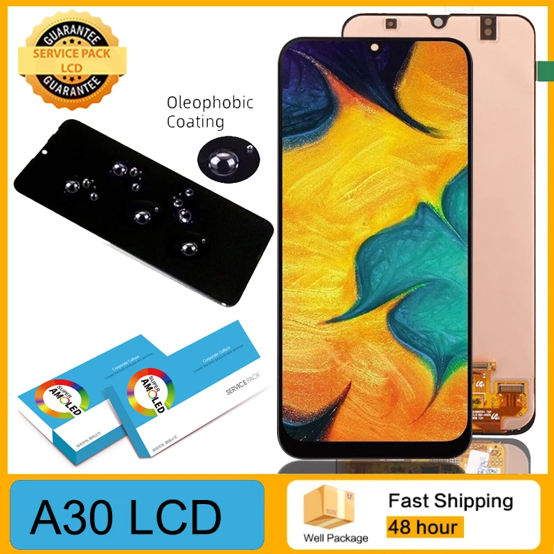 100% Оригинальный 6 4 ''Super AMOLED для Samsung Galaxy A30 2019 A305 A305F ЖК-дисплей сенсорный экран