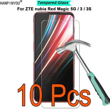 Перейти на Алиэкспресс и купить 10 шт./лот для ZTE nubia Red Magic 5G 3 3s 9H твердость 2.5D ультратонкая закаленная защитная пленка из закаленного стекла