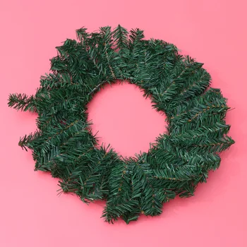 

40CM Christmas Wreath Front Door Hang Garland with Pine Needles for Party Decoration