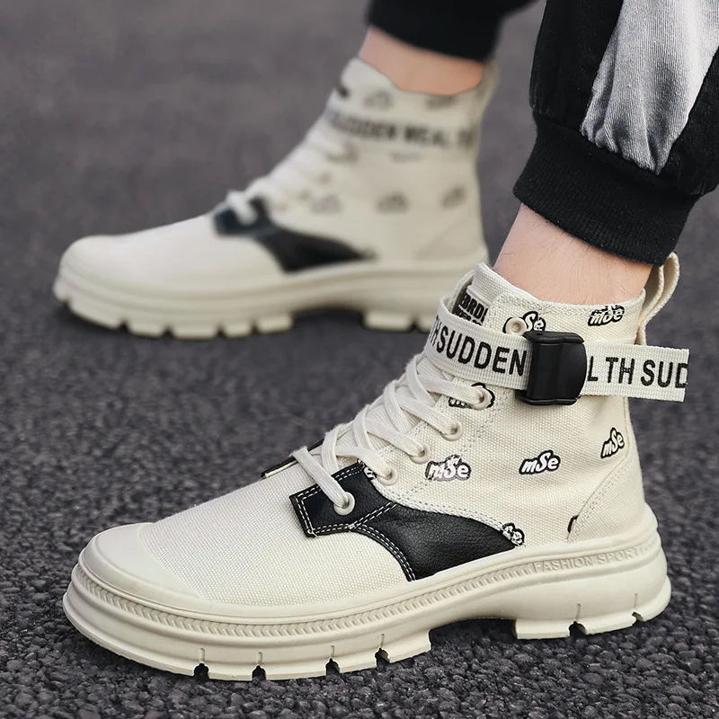 

2019 Autumn And Winter New Products Men Trend Canvas Martin Boots Korean-style Students Casual Sport Sneakers Cloth Shoes Shoes