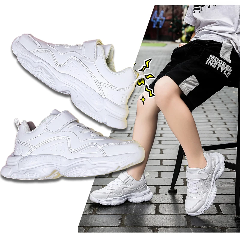 

PEAKING Boys Sneakers White Big Kids Running Non-slip Tenis Infantil Teenagers Baby Footwear Spring Autumn Sport Shoes for Girls