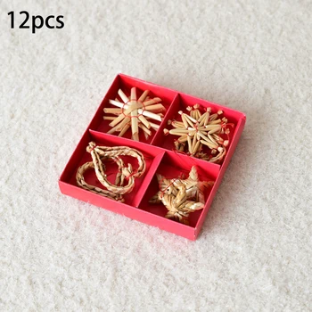 

Christmas Tree Ornament Wheat Straw Pendants Gifts Durable Window accessories