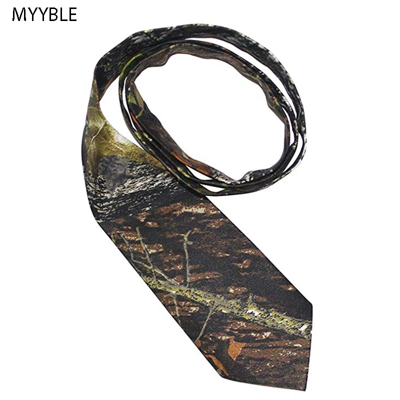 MYYBLE 2023 wedding Mens New Camo Neckties Skinny Slim Camouflage Neck Ties for Hunting Casual