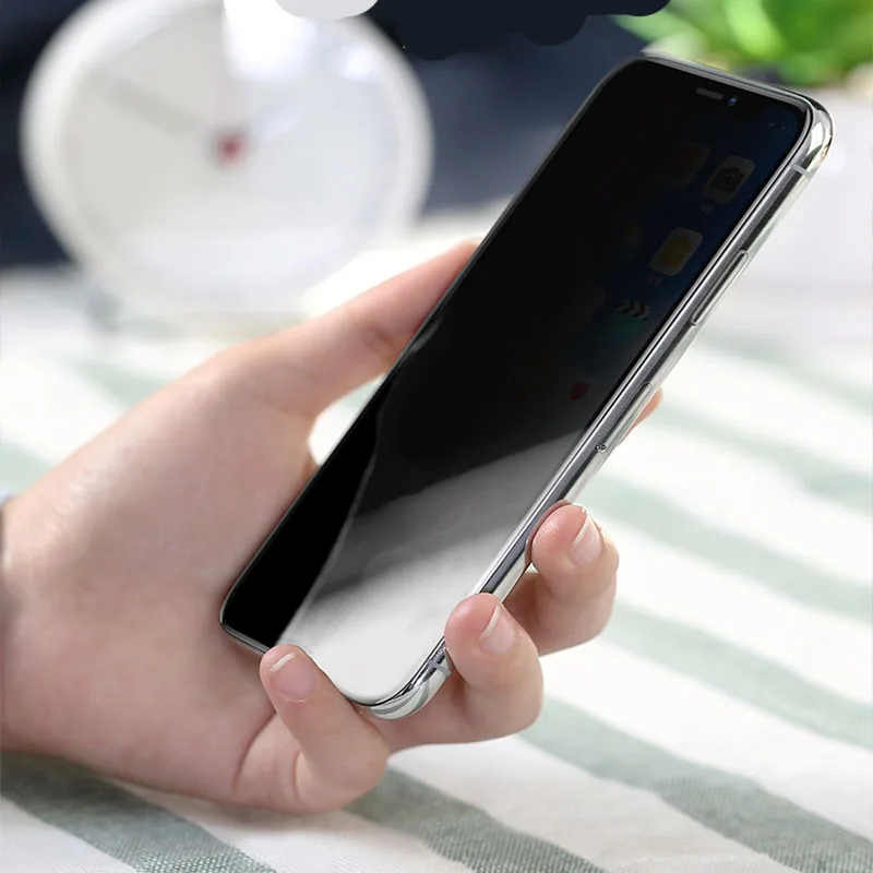 9HD Full Cover Private Screen Protector For iPhone 11 Pro X XS MAX XR 7 8 Pluse 6 6S Anti-spy Tempered Glass Soft Edage Glass