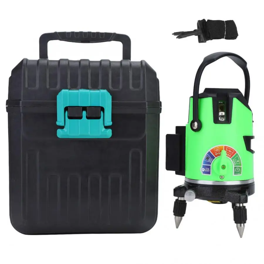 

Lasers Level 360 Graus 2D Green Beam Lasers Self-Leveling Line Lasers Meter 5 Line Measuring Tool Nivel Lasers