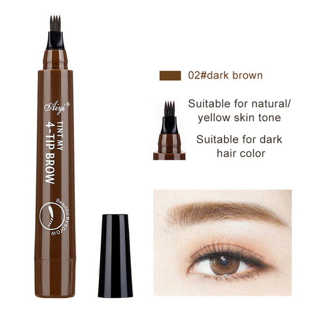 Double Head Eyebrow Pencil Waterproof Long Lasting Ultra Fine Triangle Tint Eye Brow Pencil Makeup Mascara Enhance Cosmetics