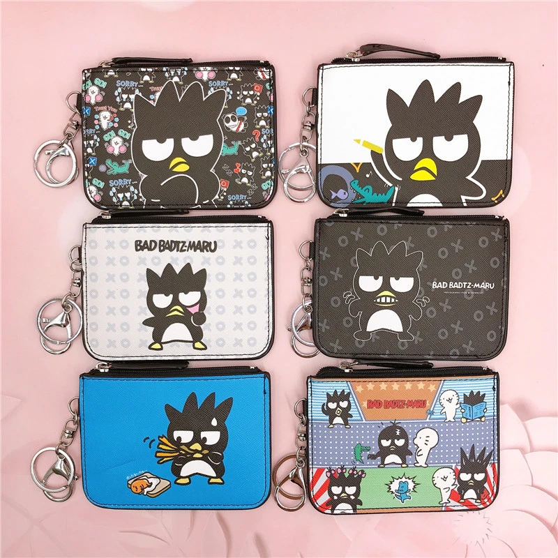 Cartoon Bad Badtzmaru Work Card Holder Children Boy Xo Permit Card Badge Holder Wallet Purse