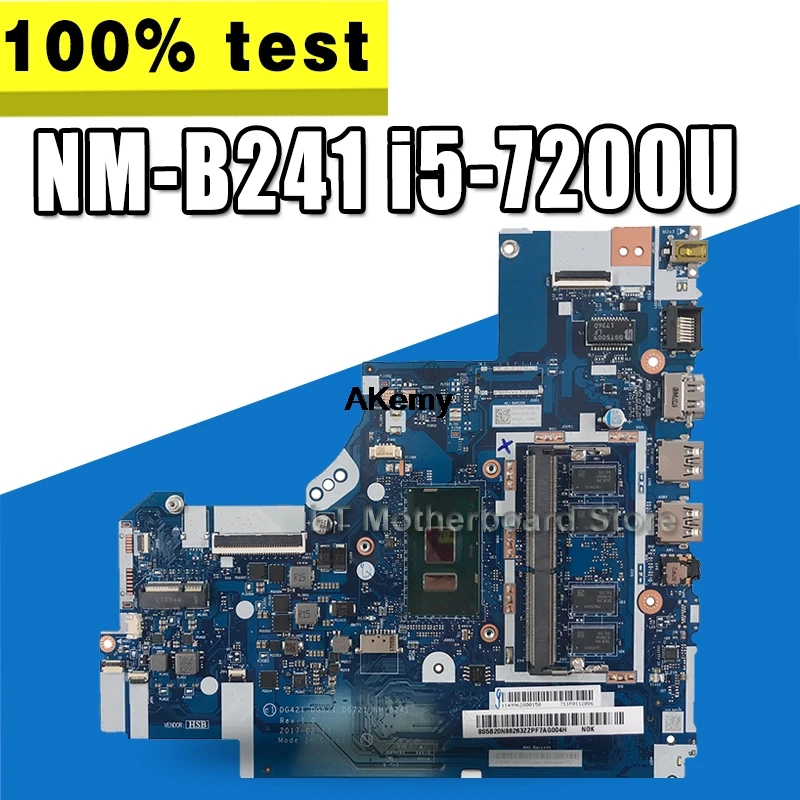 

NM-B241 Laptop motherboard para Lenovo Ideapad 320-15ISK mainboard original 4G-RAM I5-7200U