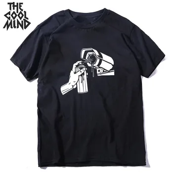 

COOLMIND 100% cotton short sleeve funny print men T shirt casual oversized cool men tshirt summer loose t-shirt male tee shirts