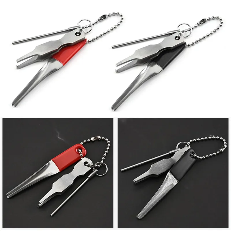 

Stainless Steel Fishing Quick Line Hook Knot Kit Fishing Tool Cutter Clipper Nipper Keychain Shears Upper Bait Tying Tool