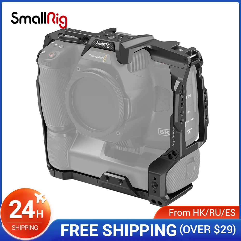 Smallrig Battery Grip Compatible Camera Cage Rig For Bmpcc 6k Pro With Ssd Holder Arri Hole