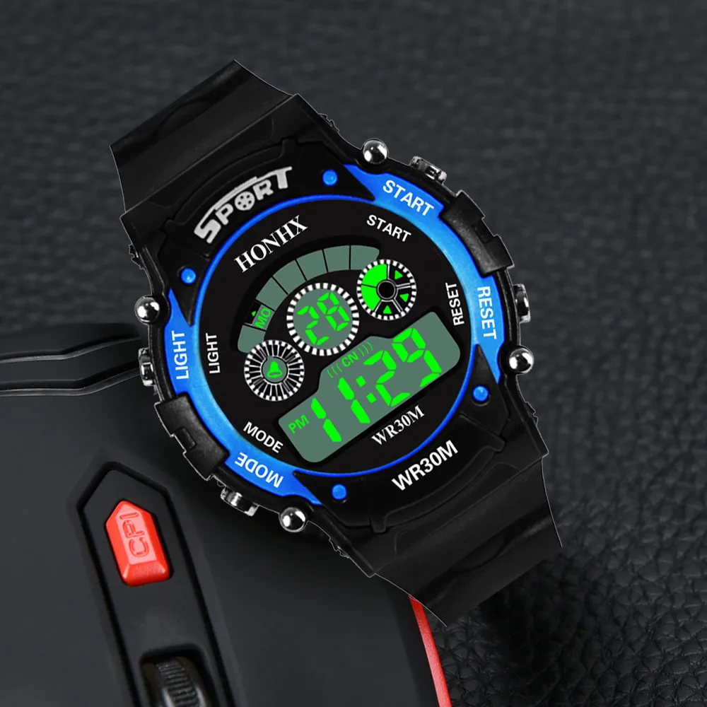 Модные электронные спортивные часы, мужские Студенческие светодиодный кварцевые часы с цифровым имитацией будильника, спортивные часы с датой, Подарочные часы 50