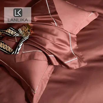 

Lanlika 100 Count Pure Cotton Bedding Pillow Cover Home Textiles Pillowcase 6A High Quality 48x74cm Size