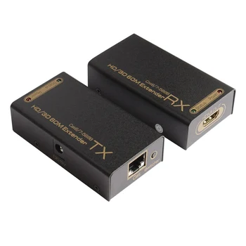 

HDMI Extender 60m Extension Over Cat5e/6 LAN Cable Support 3D Long Distance NC99