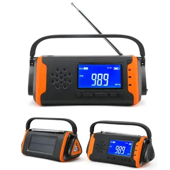 

Emergency Solar Radio Hand Crank & Solar Power-AM FM/ LED Flashlight/SOS