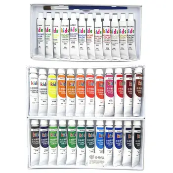 

Gouache Paint Set 24 Vibrant Colors in Tubes Convenient to Mix with Great Result
