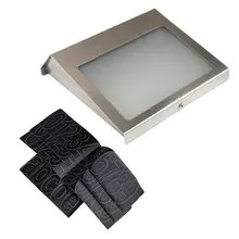 Solar House Number Sign Rechargeable Stainless Steel LED Doorplate Light Solar powered energy-saving